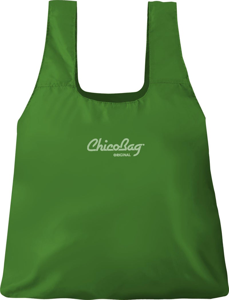 ChicoBag Original Reusable Grocery Bag with Attached Pouch and Carabiner Clip, Variety 4 Pack - Blue, Green, Purple, and Red - Image 3